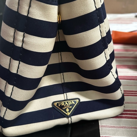 Prada Canapa large blue and white tote - Picture 6 of 9
